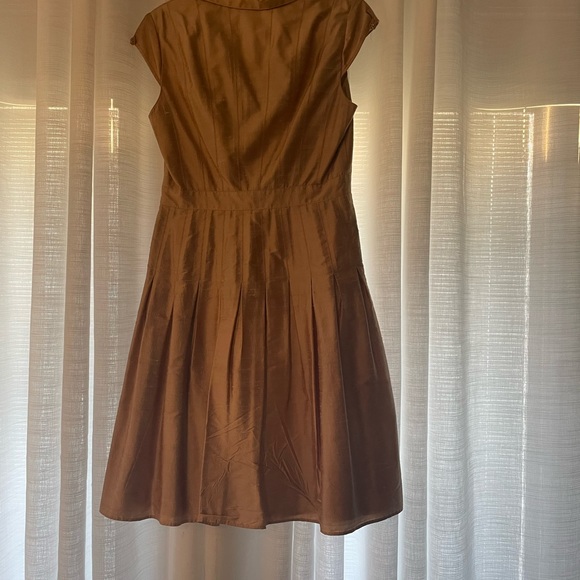 Vintage Kay Unger Gold Silk Dress - Picture 3 of 11